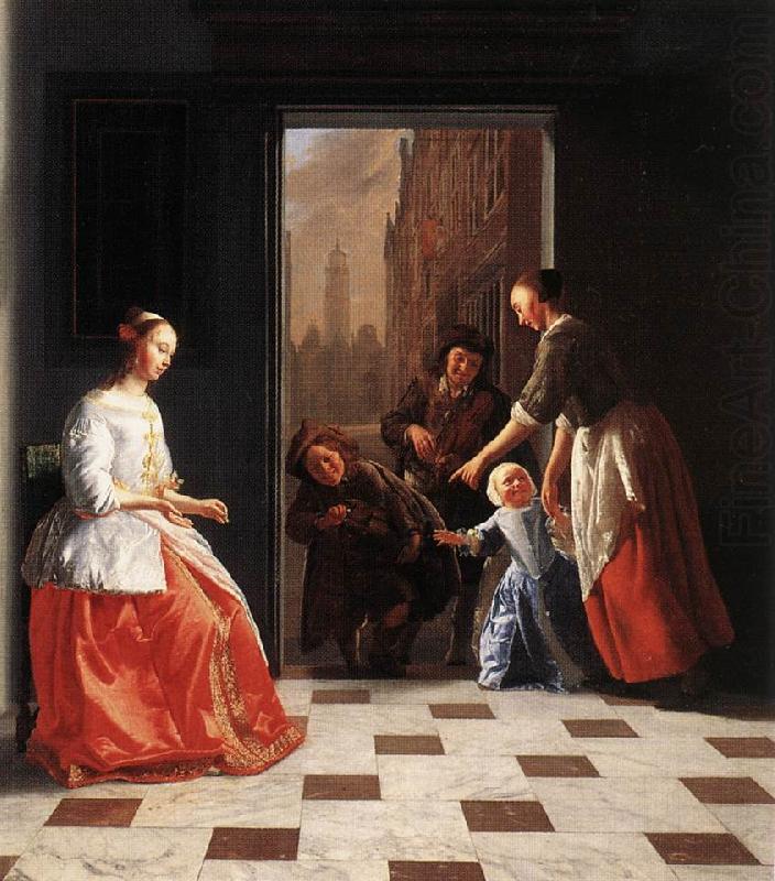 Street Musicians at the Doorway of a House dh, OCHTERVELT, Jacob